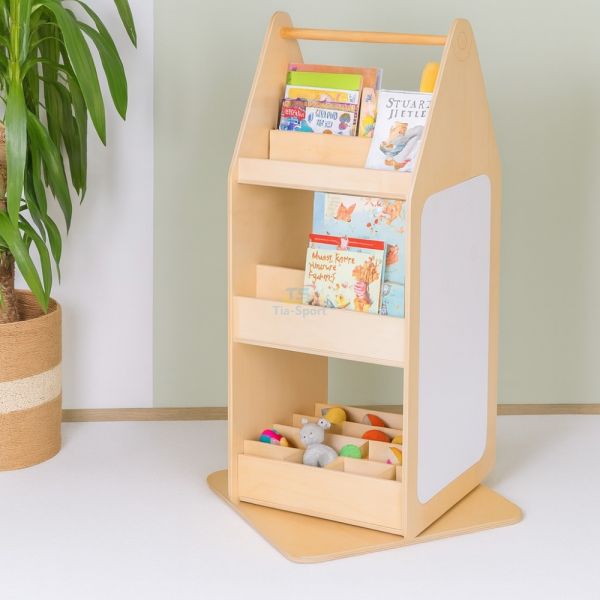 Поворотна книжкова шафа Монтессорі з дошкою для письма TIA-SPORT